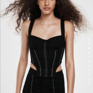 Zara denim corset top